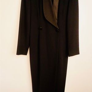 Long black TUXEDO DRESS/COAT